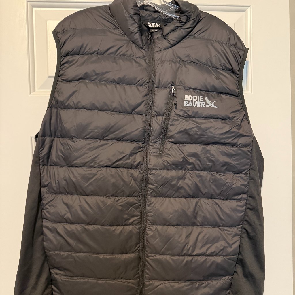 Eddie Bauer Mens Black Puffy Vest Size Xl